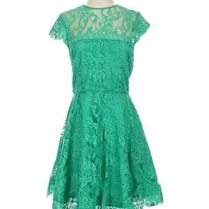 BB Dakota Green Lace Mini Dress